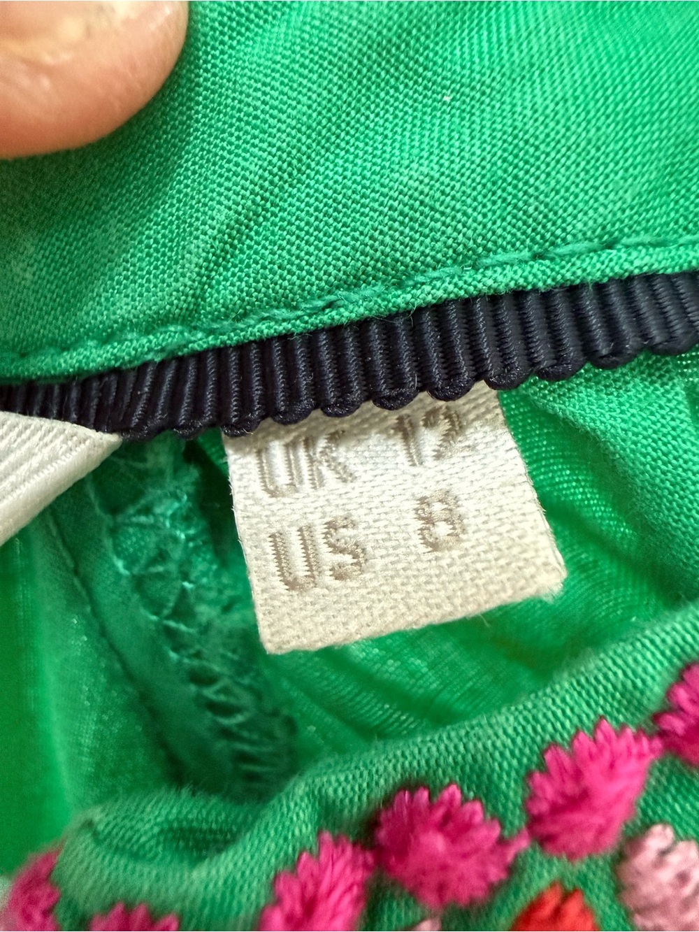 Boden Green Maxi Dress with Floral Embroidery. Worn only 4 times! Great cond! - Picture 6 of 7